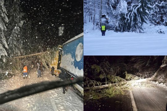 România, sub avertizări de vreme nefavorabilă. 215 oameni blocați la Toplița și 61 de localități din vestul țării, rămase fără curent electric