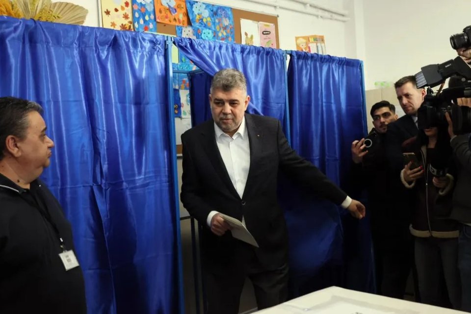 Marcel Ciolacu și-a eprimat votul în primul tur al alegerilor prezidențiale 2024