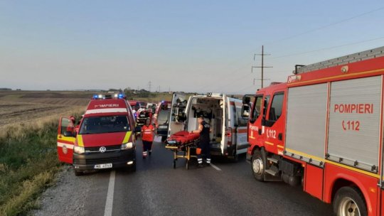S-a activat Planul Roșu de intervenție la Sibiu! Patru mașini au fost implicate într-un accident grav