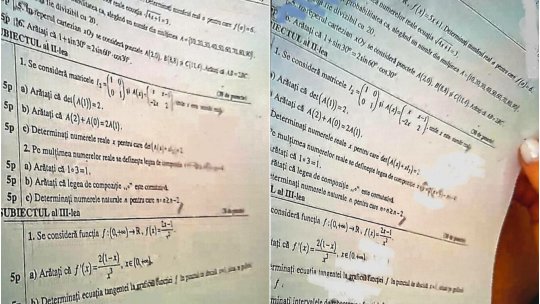 Subiectele la Matematică, BAC 2024. Ce au avut de rezolvat elevii pentru nota 10