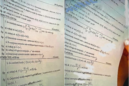 Subiectele la Matematică, BAC 2024. Ce au avut de rezolvat elevii pentru nota 10