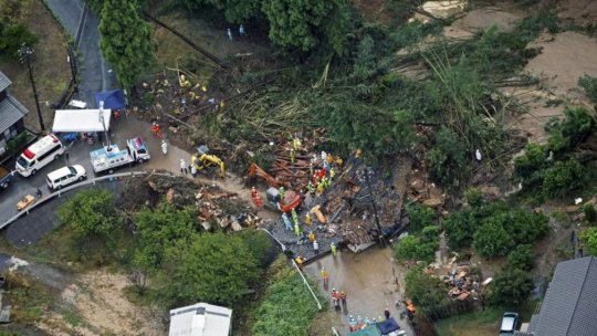 S-a dat alarma! Patru persoane au fost date dispărute în urma unei alunecări de teren în Japonia