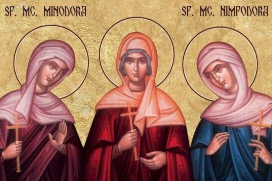 Calendar ortodox 10 sepembrie 2024. Sfintele Muceniţe Minodora, Mitrodora şi Nimfodora, făcătoare de minuni