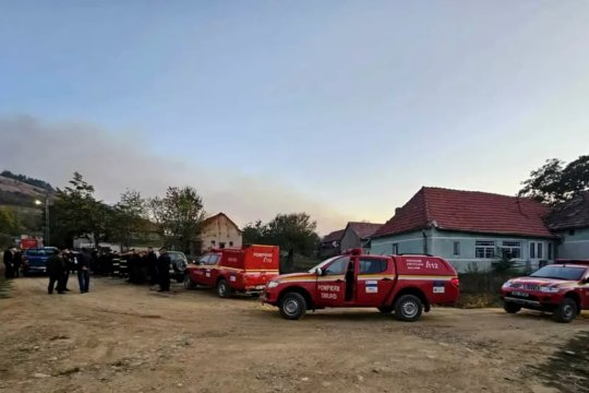 27 de hectare de pădure ard în județul Alba. Pompierii duc o luptă contracronometru pentru a stinge flăcările