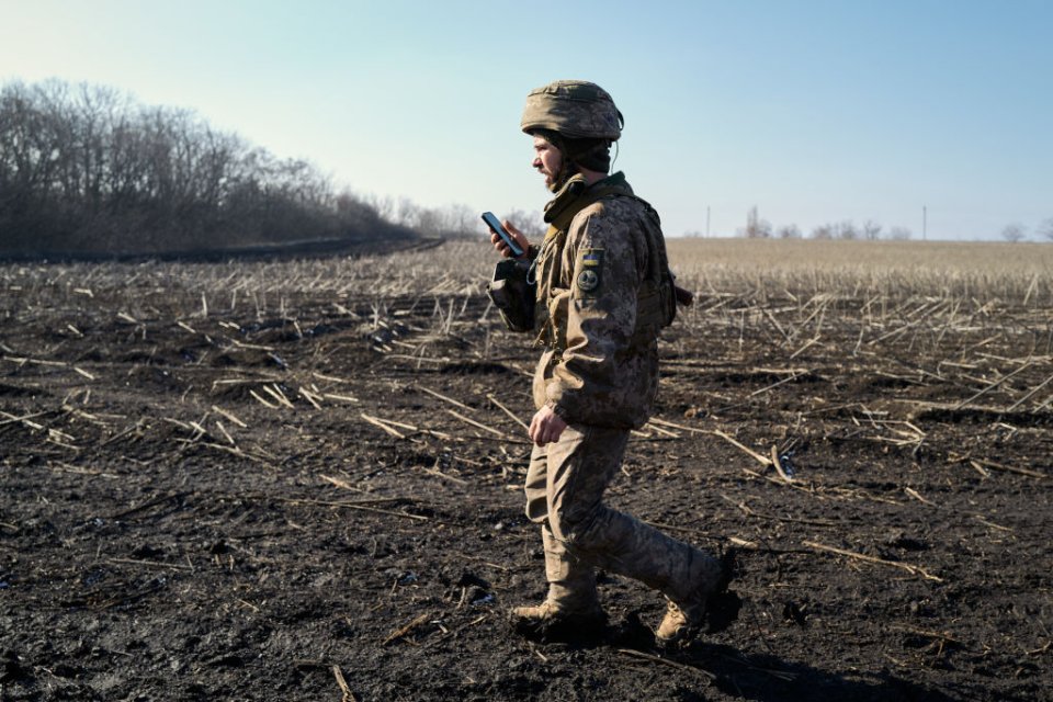 Soldat ucrainian pe front.