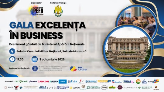 COMUNICAT | Gala Excelența în Business 2025: PEFA onorează liderii care schimbă România