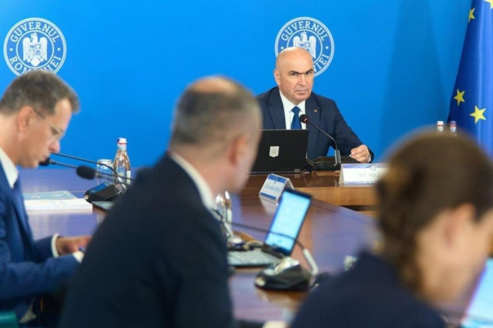 Ilie Bolojan, în timpul unei ședințe de Guvern