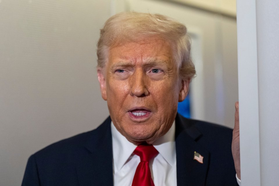 Donald Trump, la bordul Air Force One