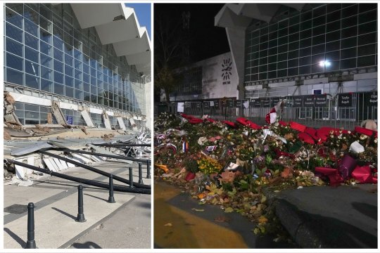 Imaginile durerii din locul care a luat 16 vieți. Cum arată gara din Novi Sad, la un an de la tragedie | FOTO-VIDEO