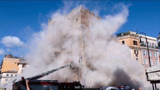 Tragedie la Roma! Un muncitor român, rănit grav după prăbușirea unui turn medieval