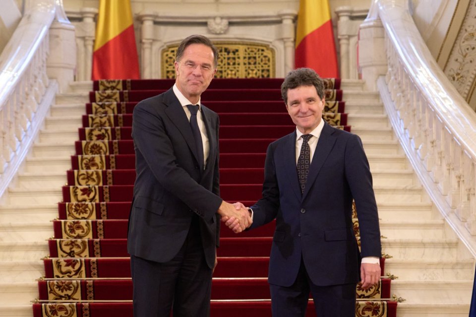 Mark Rutte, Secretarul General NATO, alături de Nicușor Dan, Președintele României. 05 noiembrie 2025