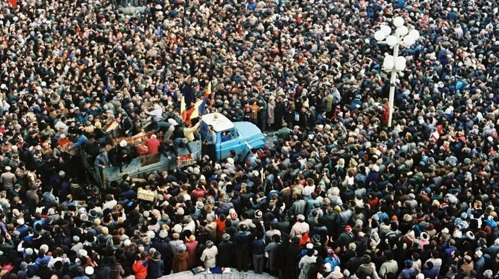 Manifestanți din Timișoara la 20 decembrie 1989