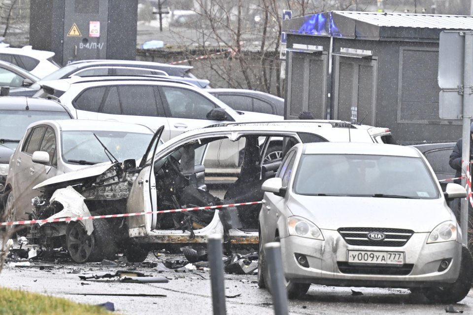 Locul exploziei în care a murit generalul rus