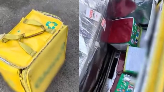 Petarde camuflate într-o geantă de livrare, descoperite în Capitală. Metodă ingenioasă, dar riscantă, dejucată de jandarmi