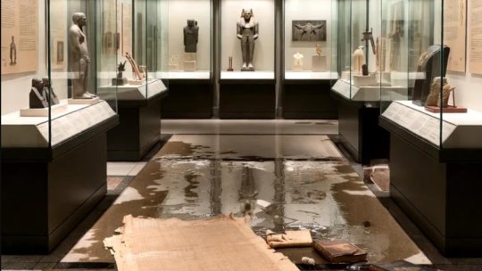 Inundație majoră la Muzeul Luvru. Aproximativ 400 de lucrări din biblioteca de antichități egiptene, avariate grav