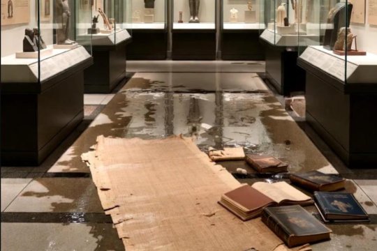 Inundație majoră la Muzeul Luvru. Aproximativ 400 de lucrări din biblioteca de antichități egiptene, avariate grav