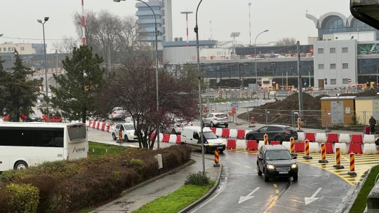 Trafic oprit pentru mașini spre Terminalul Plecări din fața Aeroportului Otopeni, din cauza lucrărilor la metrou. Care este noul drum de acces