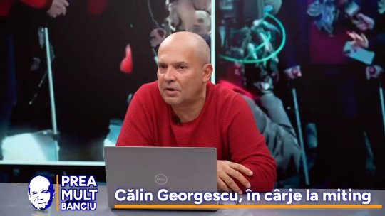 Radu Banciu ironizează apariția lui Călin Georgescu în cârje la protest: „Porc mai greu de întreținut”
