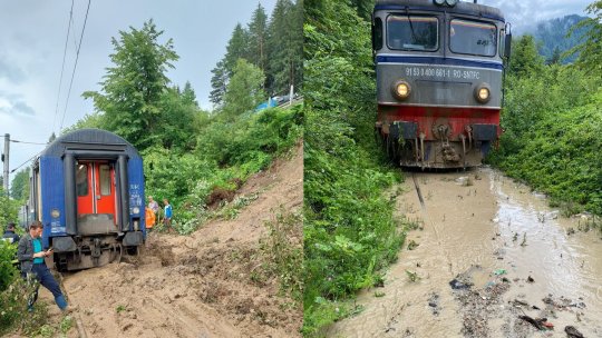 Alunecare de teren pe Valea Prahovei. O singură lucrare a pus pe pauză trenurile dintre București și Brașov