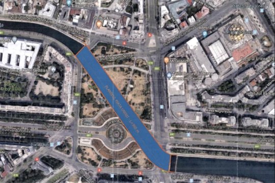Încep lucrările la Planșeul Unirii din Capitală. Traficul va fi restricționat pe Splaiul Independenței