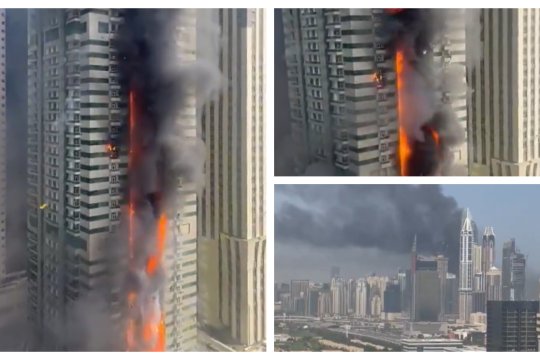 Zgârie-norii din Dubai Marina au luat foc vineri seara. 3.820 de oameni evacuați în 20 de minute