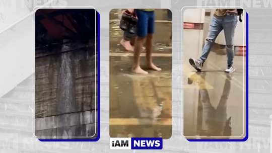 Ploaia torențială a facut prăpăd la metrou Unirii 2. Apa a inundat scările, iar călătorii au recurs la gesturi disperate pentru a ajunge la suprafață