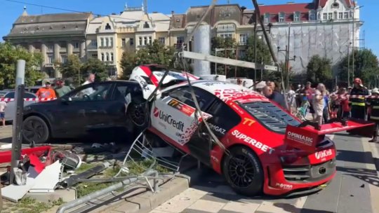 Fiul lui Mihai Leu, implicat într-un grav accident. Mașina pe care o conducea Marco a fost distrusă, ce a postat soția fostului pilot înainte de incident