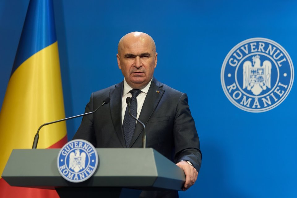 Ilie Bolojan, în timpul unei conferințe de presă, 29 august 2025