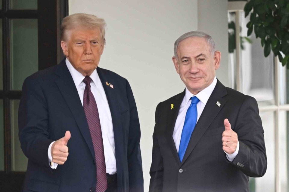 Donald Trump, alături de Beniamin Netanyahu. 29 septembrie 2025