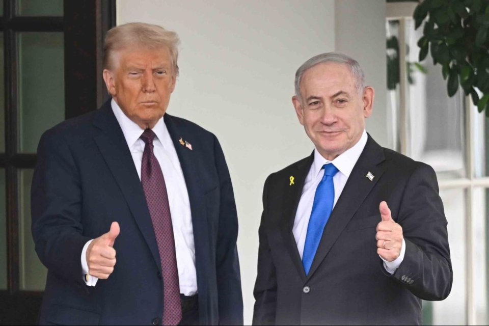 Donald Trump, alături de Beniamin Netanyahu. 29 septembrie 2025