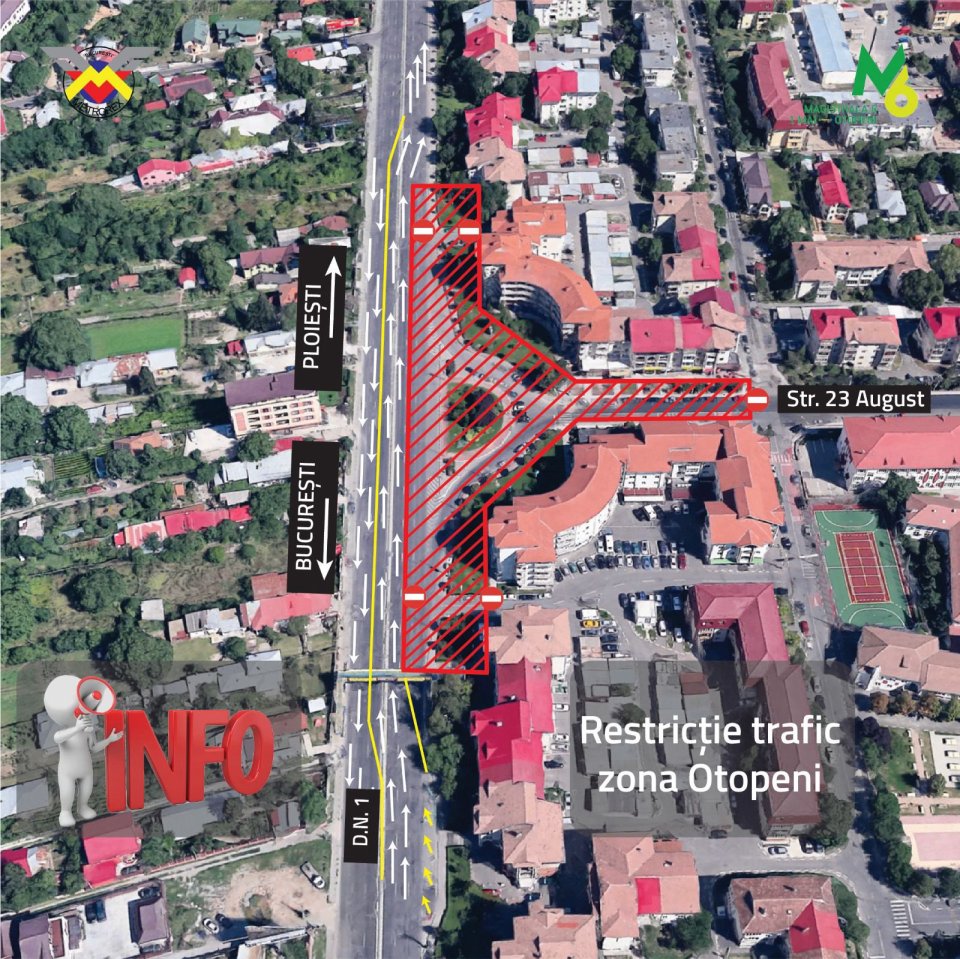 Restricțiile de trafic de pe DN1, zona Otopeni