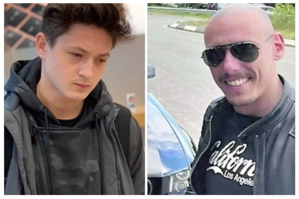 Colaj foto, Sergiu Țârnă (stânga) și Riccardo Salvagno, fostul polițist acuzat de crimă (dreapta)