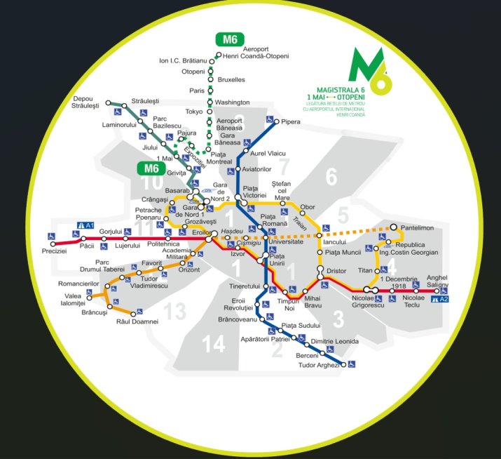 Harta Magistralei 6 de metrou