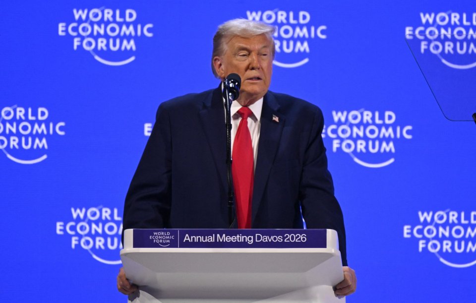 Donald Trump, în timpul discursului ținut la Davos