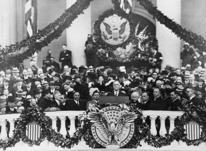 Franklin D. Roosevelt, în timpul discursului său inaugural ca președinte al SUA
