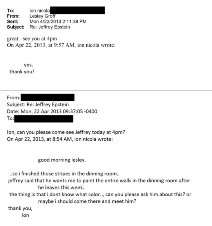 Schimb de mailuri între Ion Nicola și Lesley Groff, aprilie 2013