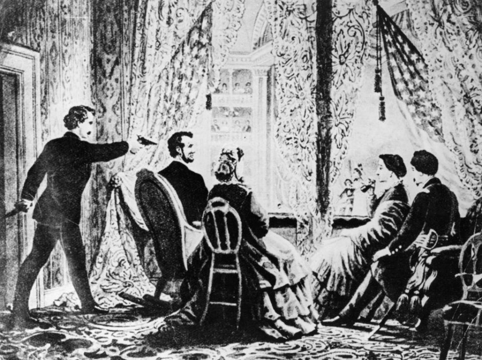 Scena uciderii lui Abraham Lincoln