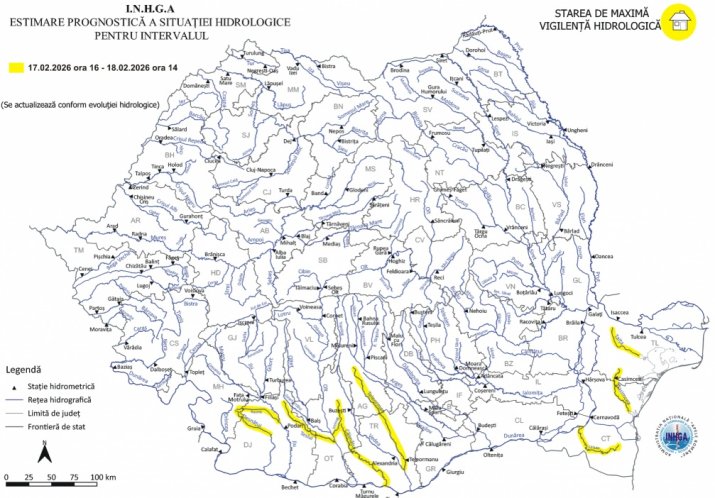 Avertizare cod galben de inundatii