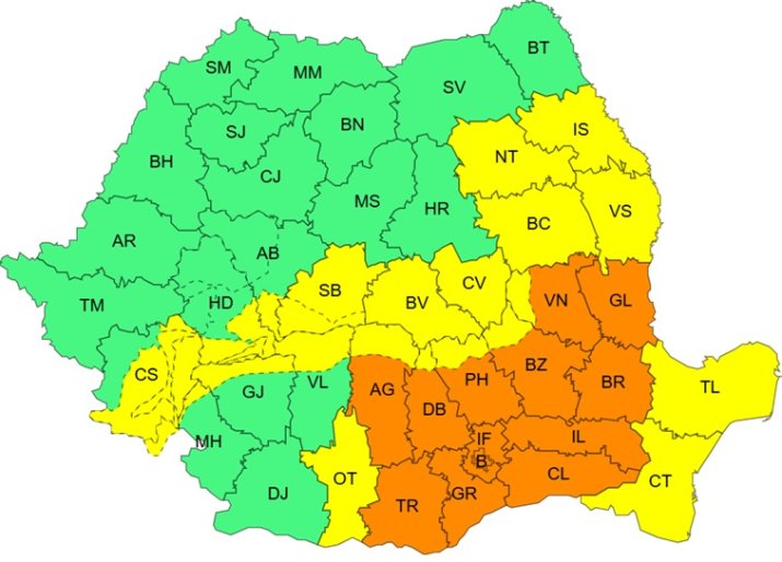 Avertizare cod portocaliu de ninsori și viscol