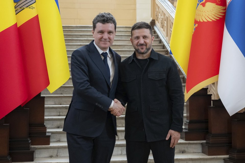 Nicușor Dan, președintele României, și Volodimir Zelenski, președintele Ucrainei