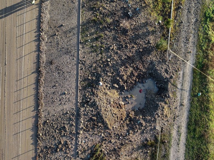 Locul impactului avionului de vânătoare F-16