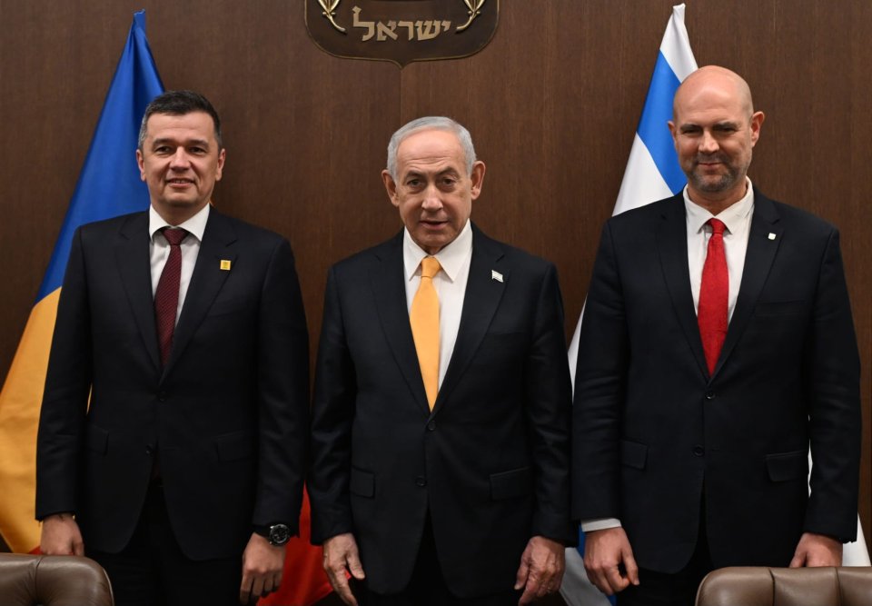 Sorin Grindeanu, președintele PSD, și Benjamin Netanyahu