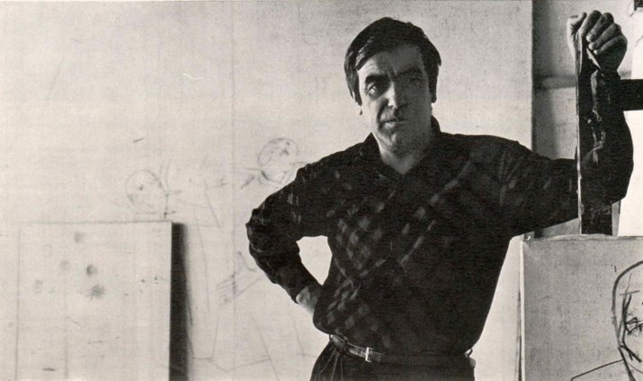Constantin Piliuță în atelier, 1968