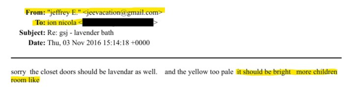 Mailul în care Jeffrey Epstein îi cere lui Ion Nicola ”o cameră ca pentru copii”
