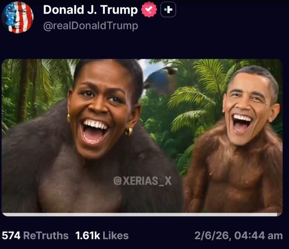 captură foto a videoclipului rasist postat de Donald Trump