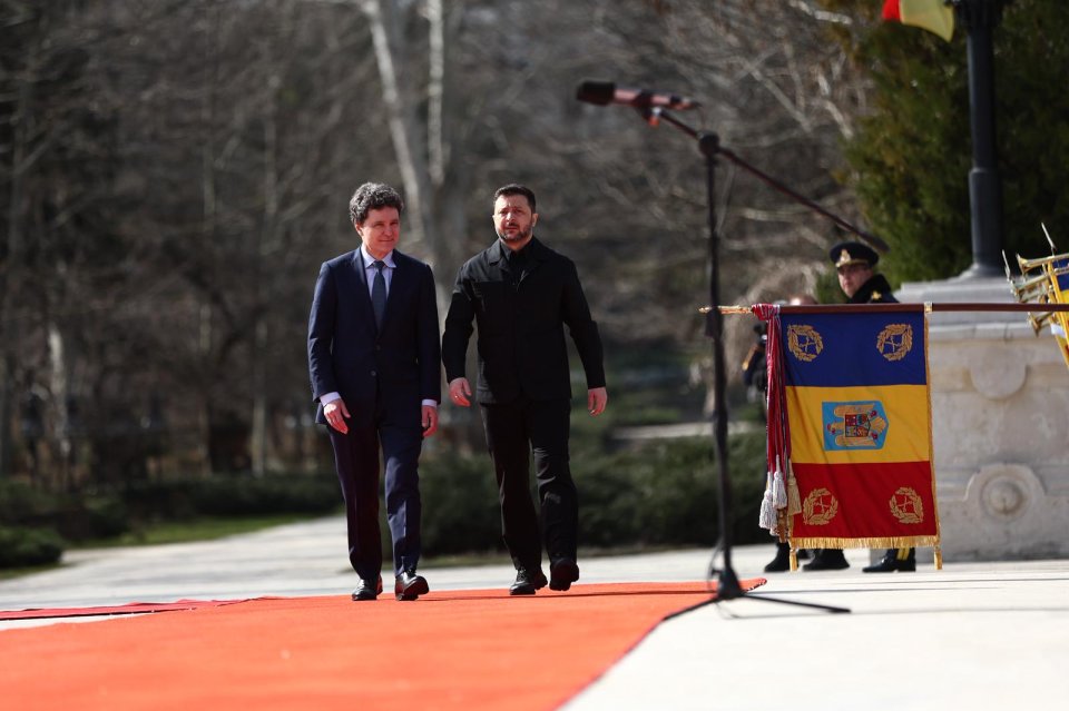Volodimir Zelenski a fost primit de Nicușor Dan la Palatul Cotroceni