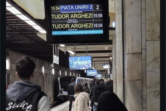 Tragedie la metrou, în stația Piața Unirii. Un tânăr a fost scos decedat de sub garnitura unui tren