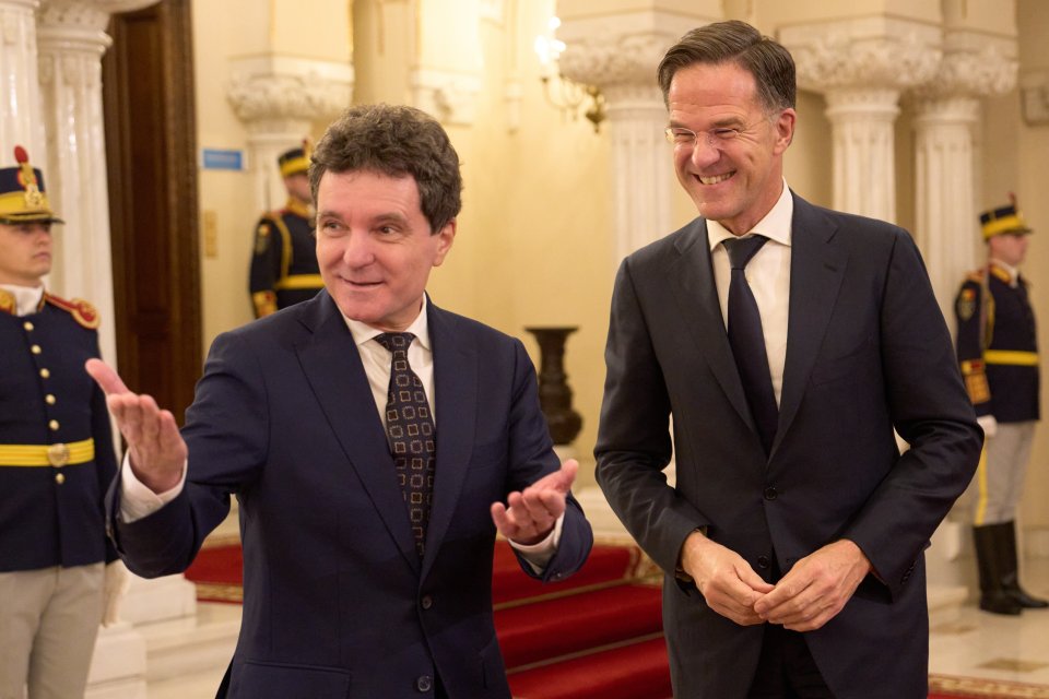 Nicușor Dan și Mark Rutte, secretarul general al NATO