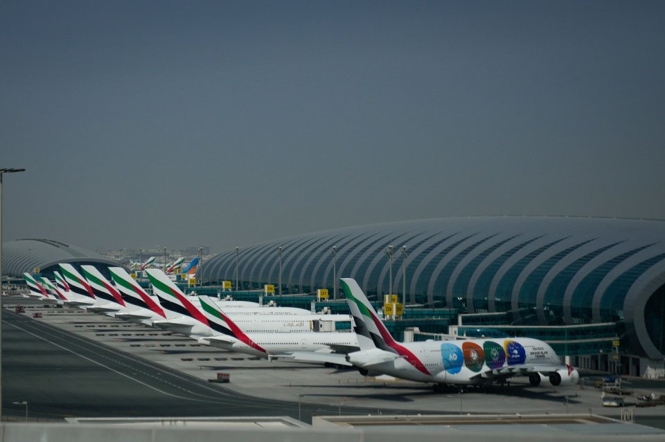 Avioane ale Emirates pe Aeroportul Internațional Dubai (DXB)