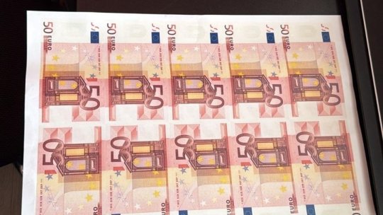 Fabrică de bani falși, într-un sat din Suceava. Falsificatorii au fost prinși când duceau 1,2 milioane de euro în Bulgaria